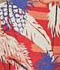 Color:Red - Image 4 - Printed Rayon Tropical Flamingo Short Sleeve Woven Camp Shirt