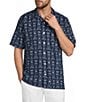 Caribbean Printed Short Sleeve Woven Camp Shirt - Image 1