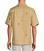 Color:Khaki - Image 2 - Relaxed Fit Khaki Palm Valley Short Sleeve Woven Shirt