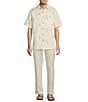 Color:Winter White - Image 3 - Relaxed Fit Palm Valley Short Sleeve Woven Shirt