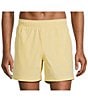 Color:Light Yellow - Image 1 - Solid 6#double; Inseam Swim Trunks