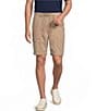 Caribbean Solid Flat Front Drawstring 8#double; Inseam Shorts - Image 5