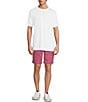 Caribbean Solid Flat Front Drawstring 8#double; Inseam Shorts - Image 3