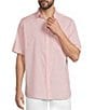 Caribbean Solid Linen Short Sleeve Woven Shirt - Image 1