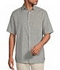 Caribbean Solid Linen Short Sleeve Woven Shirt - Image 1