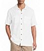 Caribbean Solid Short Sleeve Woven Shirt - Image 5