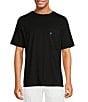 Color:Black - Image 1 - Supima Cotton Short Sleeve Pocket Relaxed Fit T-Shirt