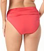 Carmen Marc Valvo Solid Shirred High Waist Swim Bottom - Image 4