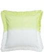 Color:Citron - Image 1 - Aster Ombre Dip Dye Two-Tone Decorative Throw Pillow
