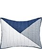 Color:Multi - Image 1 - Asymmetrical Modern Diamond Pattern Colorblock Standard Pillow Sham