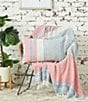 carol & frank Berkley Hand-Woven Diamond Pattern Mixed Media Cotton Throw Blanket - Image 4