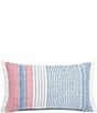 Color:Hibiscus - Image 1 - Berkley Woven Diamond Pattern Mixed Media Cotton Throw Pillow