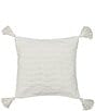 carol & frank Hodges Tassel Woven Cotton Throw Pillow, Color:White - Image 1