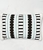 Color:Coal/Multi - Image 1 - Marti Embroidered Retro-Inspired Striped Mixed Media Decorative Pillow
