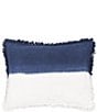 Color:Indigo/White - Image 1 - Aster Ombre Dip Dye Standard Pillow Sham