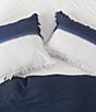 Color:Indigo/White - Image 2 - Aster Ombre Dip Dye Standard Pillow Sham