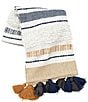 carol & frank Barton Striped Mixed Media Tassel Decorative Throw Blanket - Image 4