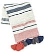 carol & frank Barton Striped Mixed Media Tassel Decorative Throw Blanket - Image 1