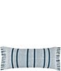Color:Mallard - Image 1 - Chandler Striped Fringe Decorative Pillow