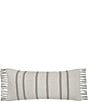 Color:Boulder - Image 1 - Chandler Striped Fringe Decorative Pillow