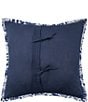 carol & frank Starla Chinoiserie Floral Print Kantha Stitch Euro Sham, Color:Navy/White - Image 2