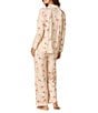 Carole Hochman Floral Print Long Sleeve Notch Collar Jersey Knit Button Front Long Pajama Set, Color:Garden Floral - Image 2