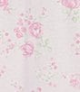 Color:Rose Floral - Image 3 - Plus Size Rose Floral Jersey Knit 3/4 Sleeve V-Neck Waltz Nightgown