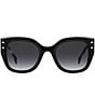 Carolina Herrera Women's 0312/S 51mm Square Sunglasses, Color:Black - Image 2