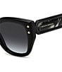 Carolina Herrera Women's 0312/S 51mm Square Sunglasses, Color:Black - Image 3