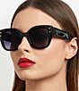 Carolina Herrera Women's 0312/S 51mm Square Sunglasses, Color:Black - Image 4