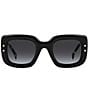 Carolina Herrera Women's 0313/S 49mm Rectangle Sunglasses, Color:Black - Image 2