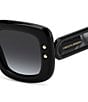 Carolina Herrera Women's 0313/S 49mm Rectangle Sunglasses, Color:Black - Image 3