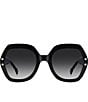 Carolina Herrera Women's 0314/G/S 61mm Square Sunglasses, Color:Black Pink - Image 2