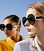 Carolina Herrera Women's 0314/G/S 61mm Square Sunglasses, Color:Black Pink - Image 4