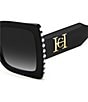 Color:Black - Image 2 - Women's CH0001 55mm Square Sunglasses