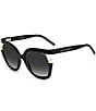 Color:Black - Image 1 - Women's CH0003 55mm Oval Sunglasses