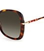 Carolina Herrera Women's CH0025 58mm Butterfly Sunglasses, Color:Havana - Image 2