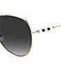 Color:Gold/Grey - Image 2 - Women's CH0034 64mm Aviator Sunglasses