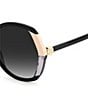 Color:Black/Nude - Image 2 - Women's Ch0051 58mm Black Geometric Sunglasses
