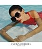 Color:Black/Nude - Image 3 - Women's Ch0051 58mm Black Geometric Sunglasses