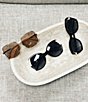Color:Black/Nude - Image 5 - Women's Ch0051 58mm Black Geometric Sunglasses