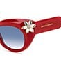 Color:Red - Image 2 - Women's HER 0215 50mm Cat Eye Sunglasses