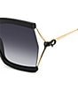 Color:Black/Gold - Image 2 - Women's HER 0216 61mm Rectangle Sunglasses