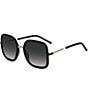 Color:Black - Image 1 - Women's HER0078GS 55mm Square Sunglasses