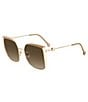 Color:Beige Ivory - Image 1 - Women's Her0111 Square Sunglasses