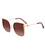 Color:Red Beige - Image 1 - Women's Her0111 Square Sunglasses