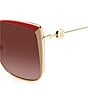 Color:Red Beige - Image 2 - Women's Her0111 Square Sunglasses