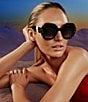 Color:Havana White - Image 3 - Women's Her0126/s Oversized Geometric Sunglasses