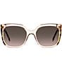 Color:Nude Havana - Image 2 - Women's HER0128S 54mm Nude Havana Square Sunglasses