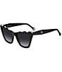 Color:Black White - Image 1 - Women's Her0129S Butterfly Sunglasses